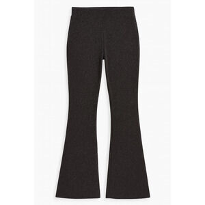 H&M Women’s Black Glitter Flared Pants Sparkle High Waist Disco Party